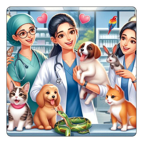 Mousepad Veterinaria Pet Shop Animales Doctor