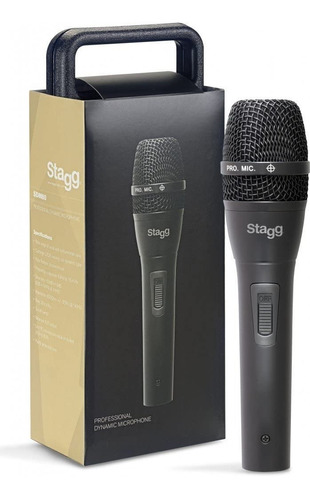 Microfone Stagg Sdm80 Cardioide Dinamico Xlr C/ Bag Cabo 5m