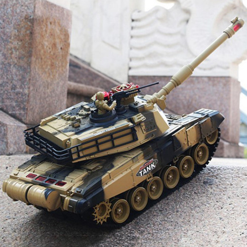 13 Rc Tanque De Modelo De Coche Con Luz De Sonido Marrón