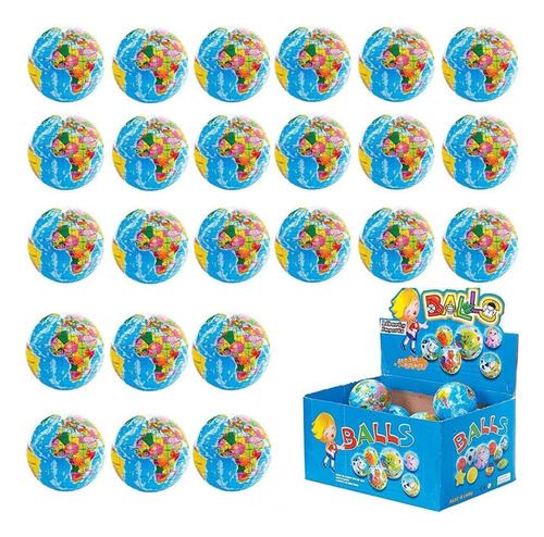 Pelotas  Paquete De 24  Mini Globo Planeta Tierra De Fr80pb