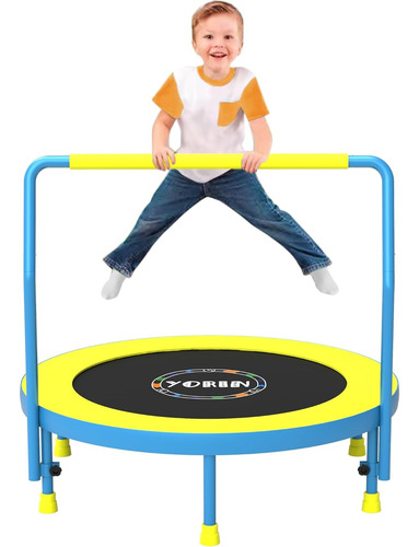 Yorin Mini Trampolín De 36 Para Niños Negro Amarillo