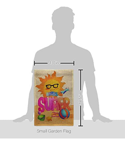 Ornament Collection Hello Summer - Juego De Banderas De Jard