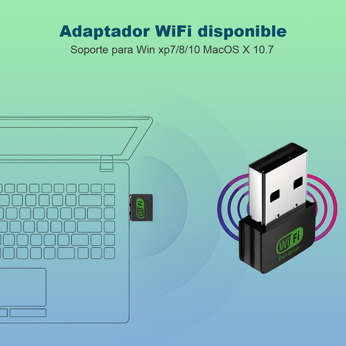 Adaptador Wifi Usb 2.0 Para Pc 2.4g/5g Wifi 150mbps