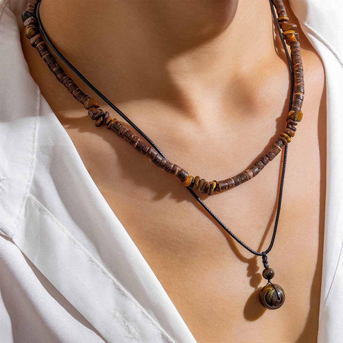 Collar De Concha De Puka Para Hombre, Gargantilla De Concha
