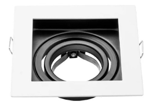 Aplique Embutir Blanco P/ 1 Luz Dicroica Macroled Aed-x1-mb
