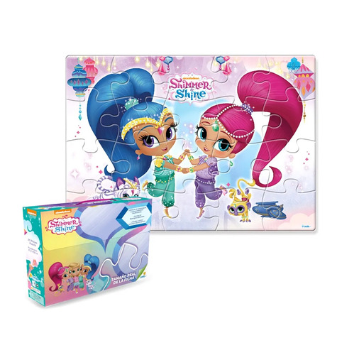 Rompecabezas Shimmer Y Shine - 20 Piezas Ronda 