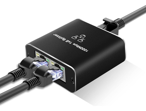 Adaptador Splitter Ethernet De Red Gigabit Divisor Rj45 1en2