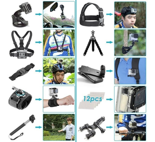 Kit Accesorios Para Gopro Hero7 6 5 4 3 2 1 Estuche Gratis