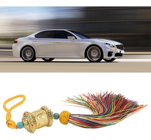Imagen 4 de 10 de Colgante De Coche Budista Rueda De Oración Colgante Impresió