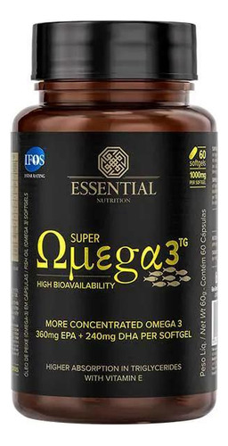 Kit 2x: Super Ômega 3 Tg Essential Nutrition 60 Cápsulas