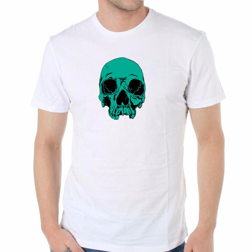 Remera De Hombre Calavera Craneo Skull Muerte Esqueleto Verd