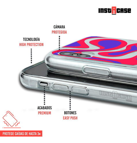 Funda Para iPhone Para Mujer Curvas Rojas Con Tu Nombre
