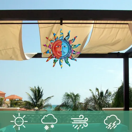 Decoraciones De Pared Con Forma De Sol En Mosaico Para Colga