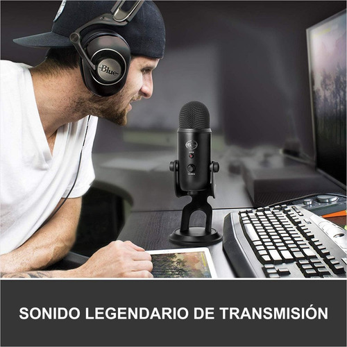 Micrófono Streaming Usb De Condensador Blue Yeti Pc/mac