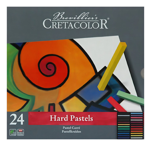 Giz Pastel Seco Carre 24 Cores Cretacolor Cor Variadas