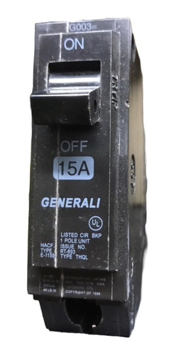 Breaker 1p 15amp Para Empotrar Thql