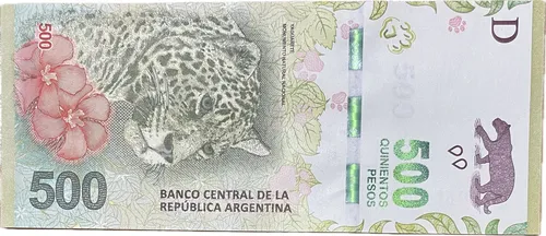 Billete De 500 Pesos Yaguarete Serie G