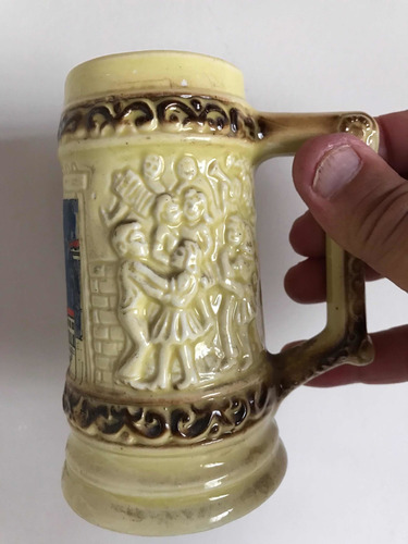 Caneca Porcelana Antiga Paraty Rj Anos 70 Altura 13cm X 7cm (Usado)