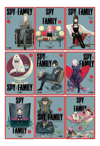 Combo Spy X Family 1 2 3 4 5 6 7 8 Y 9 - Manga - Ivrea
