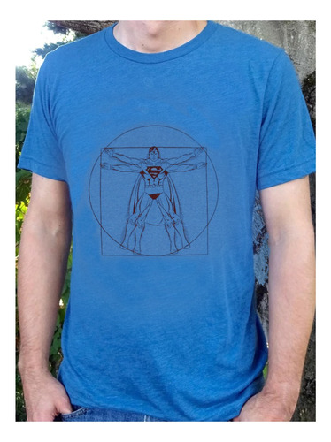 Playera Dc Comics Superman Azul Hombre Super Varias Tallas