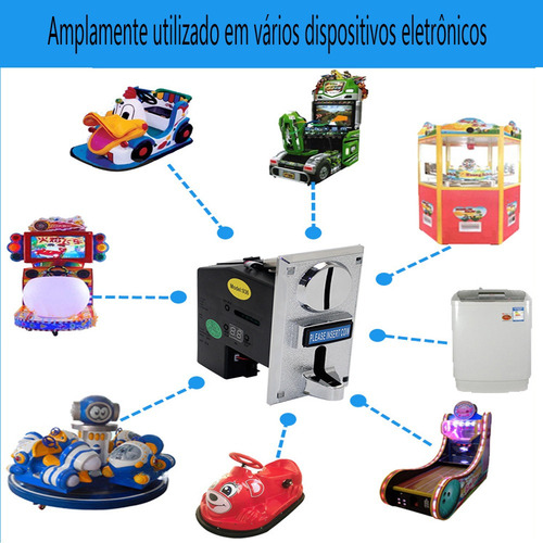 Digital Multi Moedas Fliperama Arcade Moedeiro Eletrônico