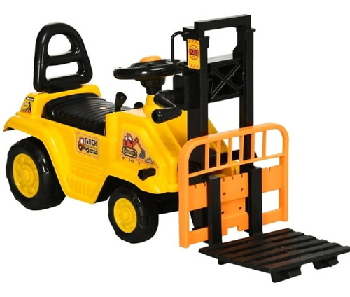 Buggy Niños Infantil Tractor Elevador Con Movimientos Color Amarillo