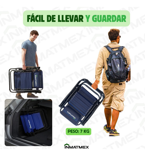 Camastro Playa Jardin Sillas Gravedad Cero Set 2 Pz Color Azul