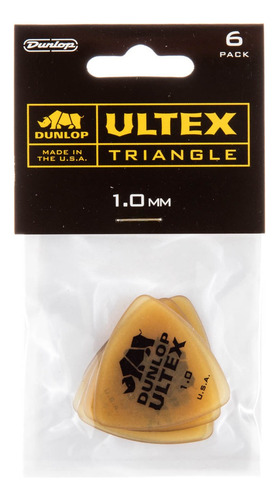 Uñetas Guitarra Y Bajo Dunlop Ultex Triangular 1.0 Pack 6