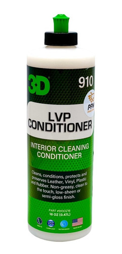 Imagen 1 de 1 de 3d Lvp Conditioner Acondicionador De Piel Y Vinil 16oz.