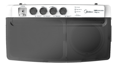 Lavadora 19 Kg Doble Tina Color Blanco Midea