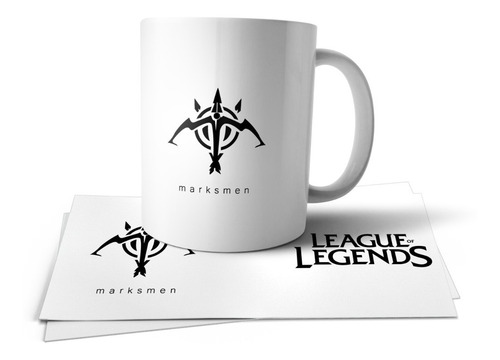 League Of Legends Logo Tiradores Taza Tu Propio Estilo Blanco