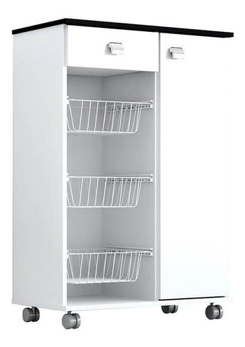 Imagem 4 de 4 de Fruteira Natasha 1 Porta 1 Gaveta Branco