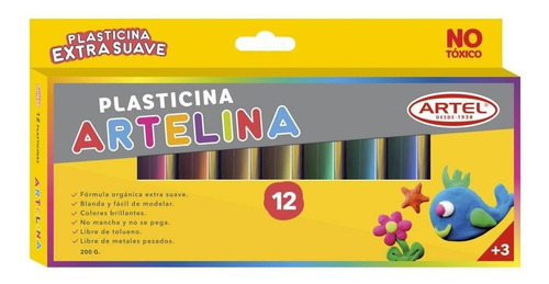 Plasticina 12 Colores Artel / Artesano Libreria