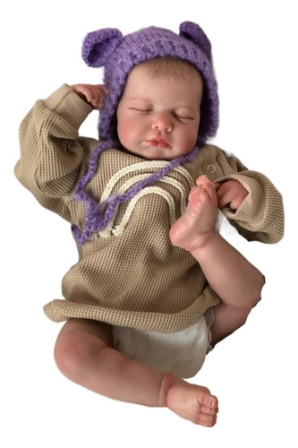 Muñeca Niña Reborn Bebé Cuerpo Completo De Silicona 49cm