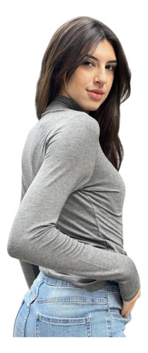 Polera Mujer Modal Lycra Premium Básica, Suave Cómoda Myry