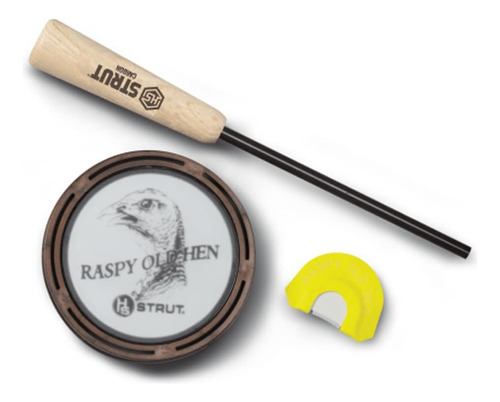 Hs Strut Raspy Old Hen Glass Wild Turkey Call Hunting Combo 