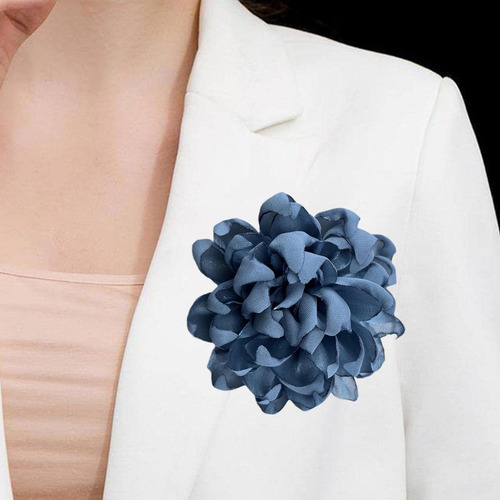 5 Broche De Flores Para Solapa Para Mujer, Azul Oscuro