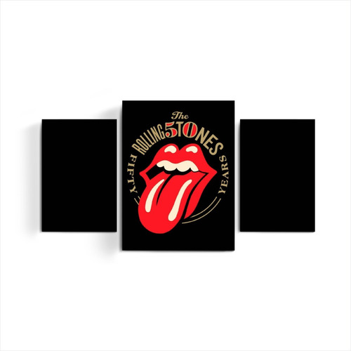 Cuadros Tripticos The Rolling Stones Logo Lengua Tictimedeco