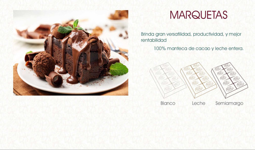 Imagen 2 de 6 de Marqueta Cobertura De Chocolate Semiamargo Turin De 1 Kg