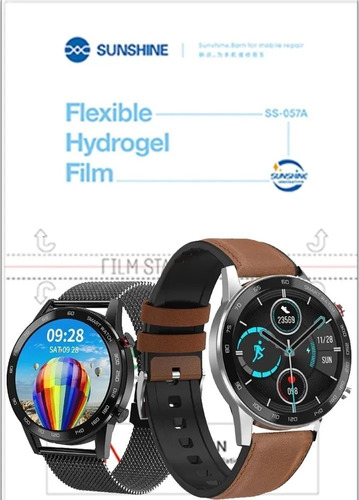 Mica De Hidrogel Compatible Con Smartwatch Redondo 35mm