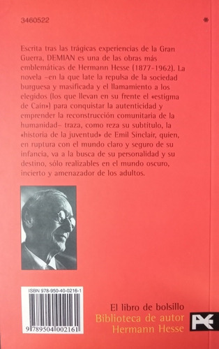 Demian, De Hermann Hesse. Editorial Alianza, Tapa Blanda En Español, 2007