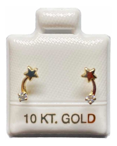 Arete Broquel Estrella Fugaz Oro 10 Kt