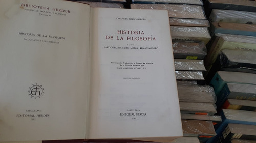 Imagen 3 de 10 de Historia De La Filosofia Tomo I Johannes Hirschberger Herder