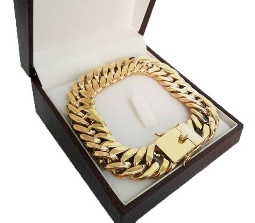 Pulseira Elos Duplos 40 Gramas 14mm Ouro 18k 750
