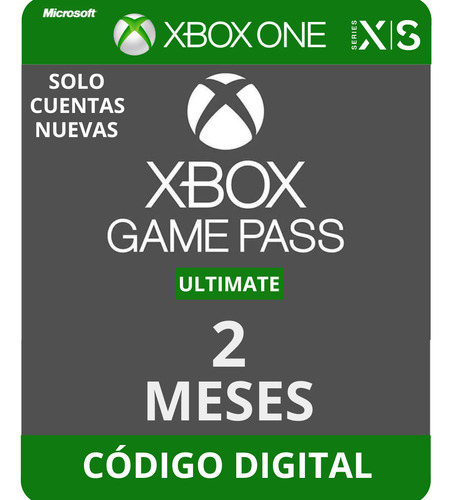 Game Pass Ultimate Xbox 2 Mes Cuentas Nuevas