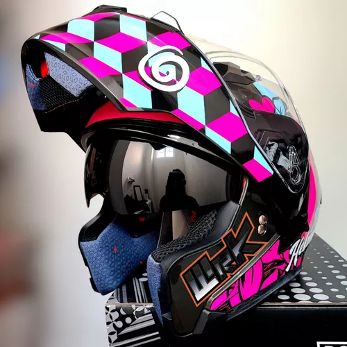 Casco Integral Mujer HJC CS-14 Coco Rosa - Negro Mate - Tienda Moto Rider  México
