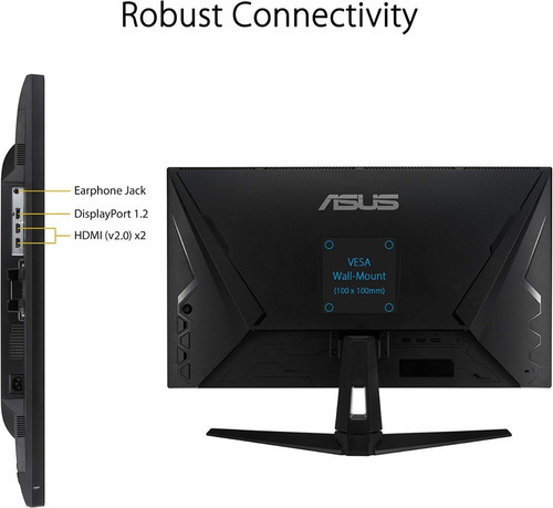 Monitor preto Asus VG289q1a 28 Tuf 4k Uhd 3840 X 2160 1ms Freesync
