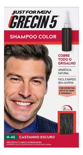 Shampoo Color Grecin 5 Natural Cobre Todo O Grisalho