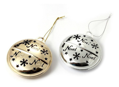 Adorno Colgante Navidad Esfera 10cm Oro / Plata Diseños!