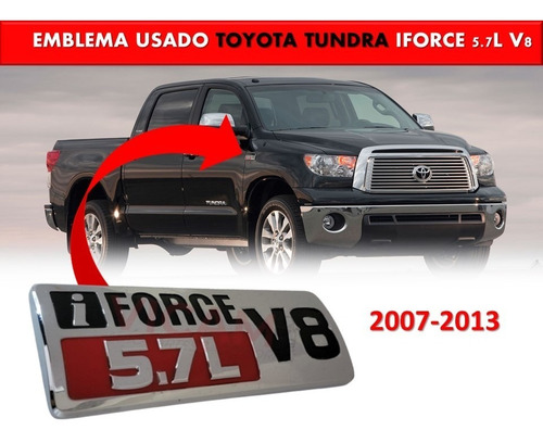 Emblema Usado Toyota Tundra Iforce 5.7l V8 2007-2013